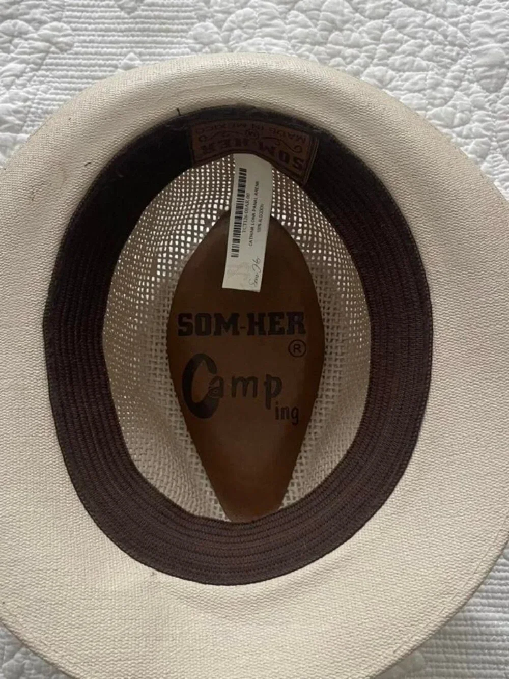 Kids Som-Her Cream Panama Hat with Black Band - Beige / Kids